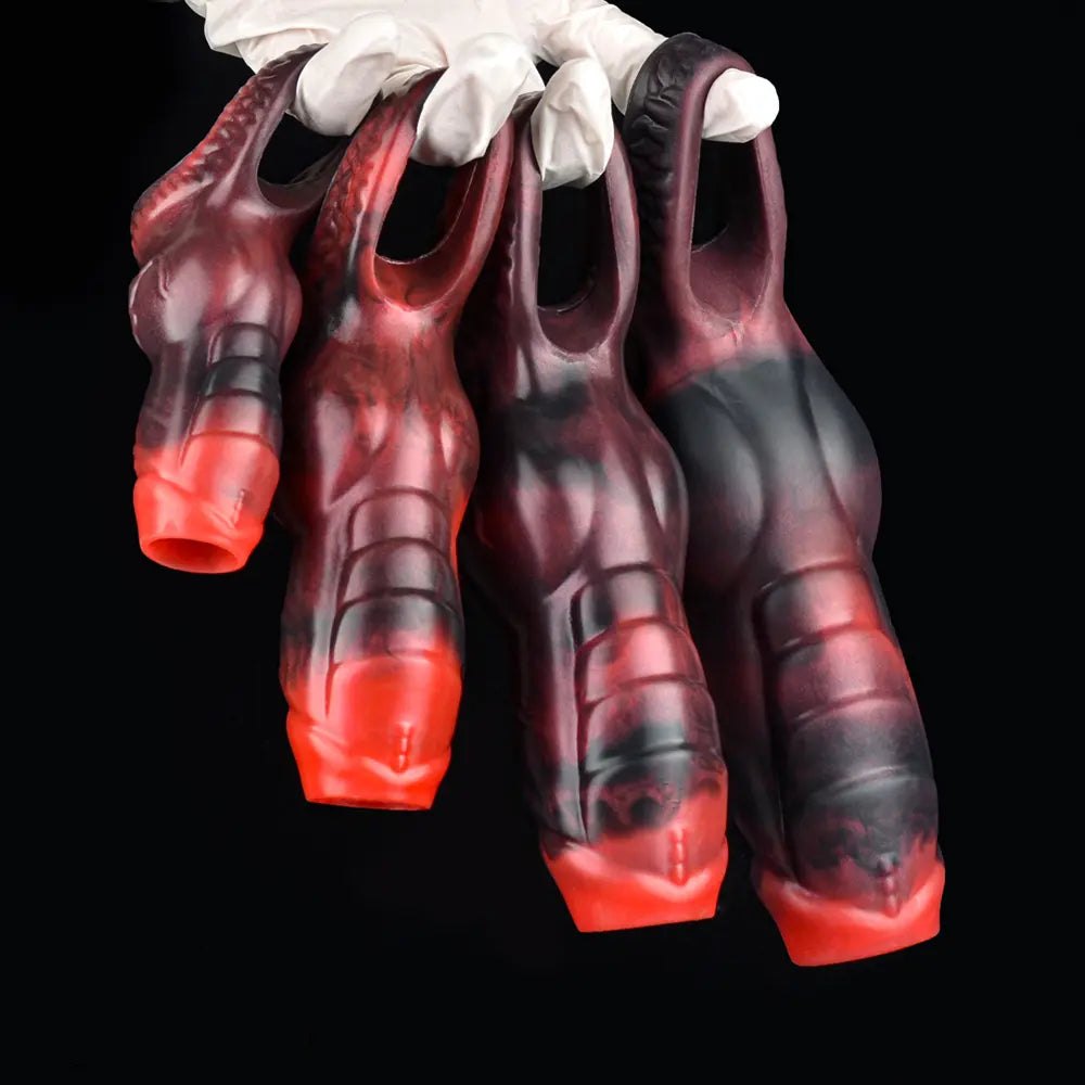 Knotted fantasy silicone penis sleeve, photo 12