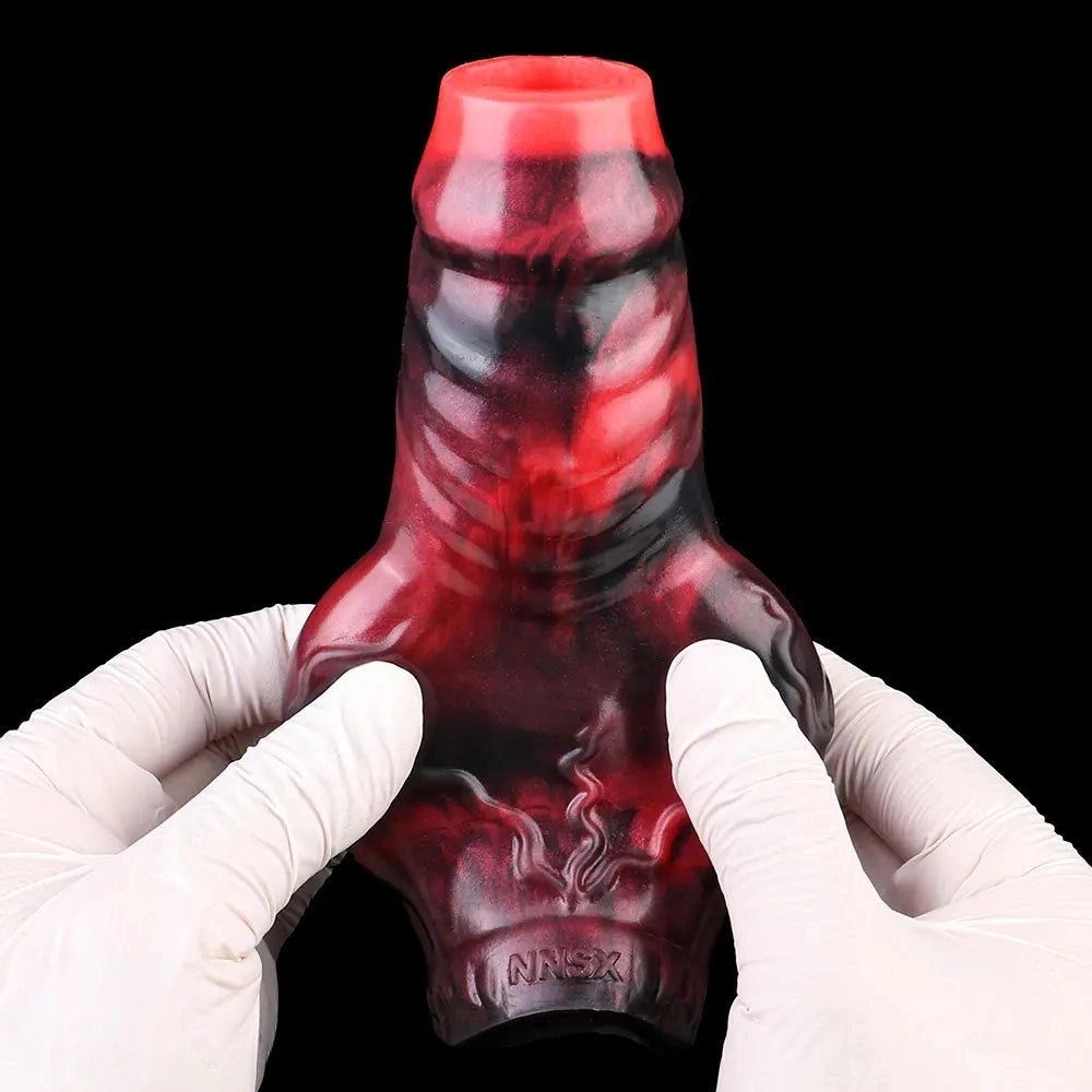 Knotted fantasy silicone penis sleeve, photo 15