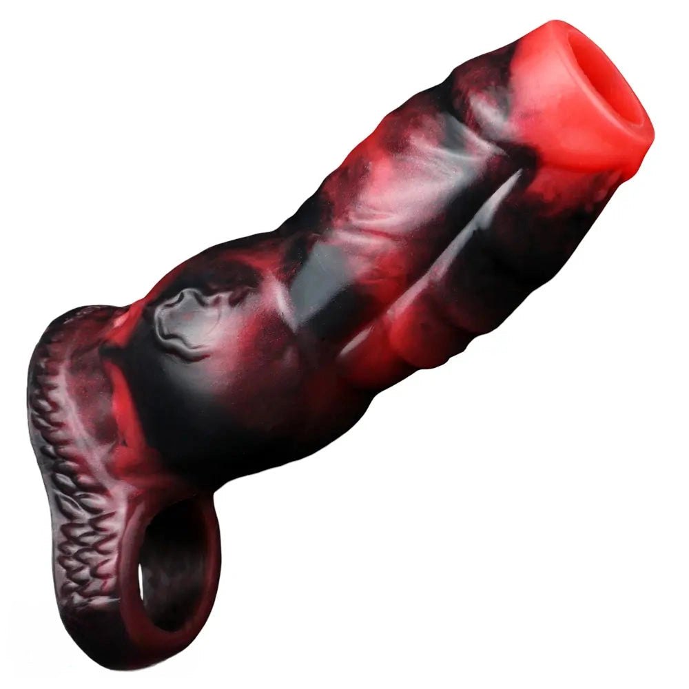 Knotted fantasy silicone penis sleeve, photo 8