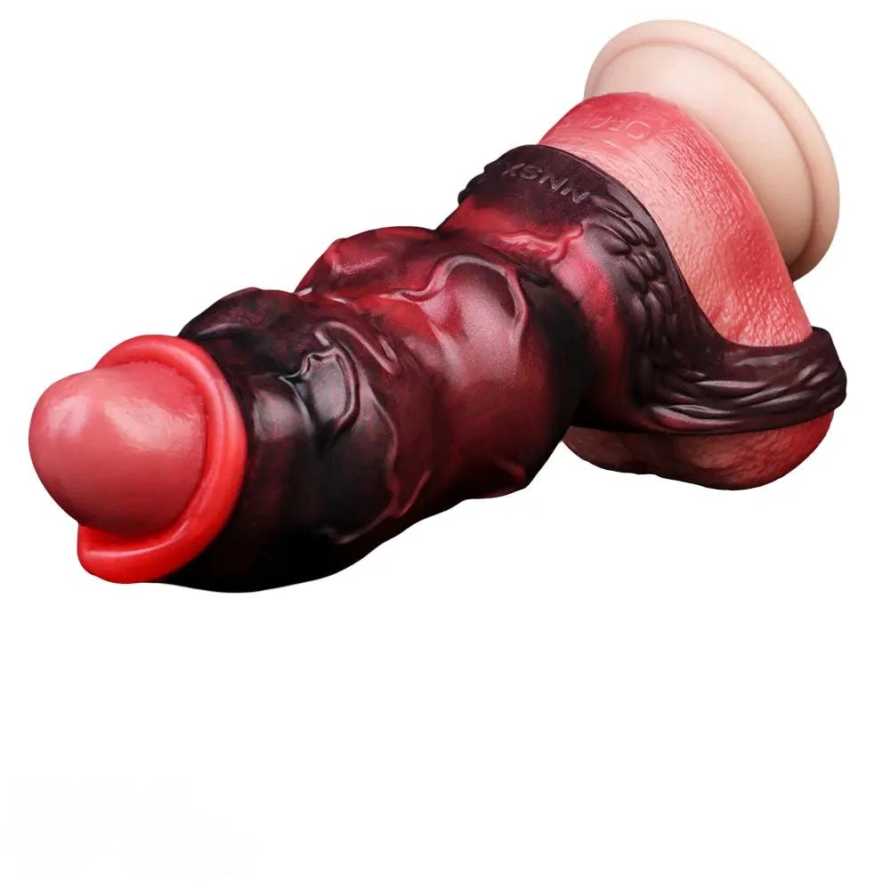 Fantasy knot textured silicone dildo sleeve, photo 15