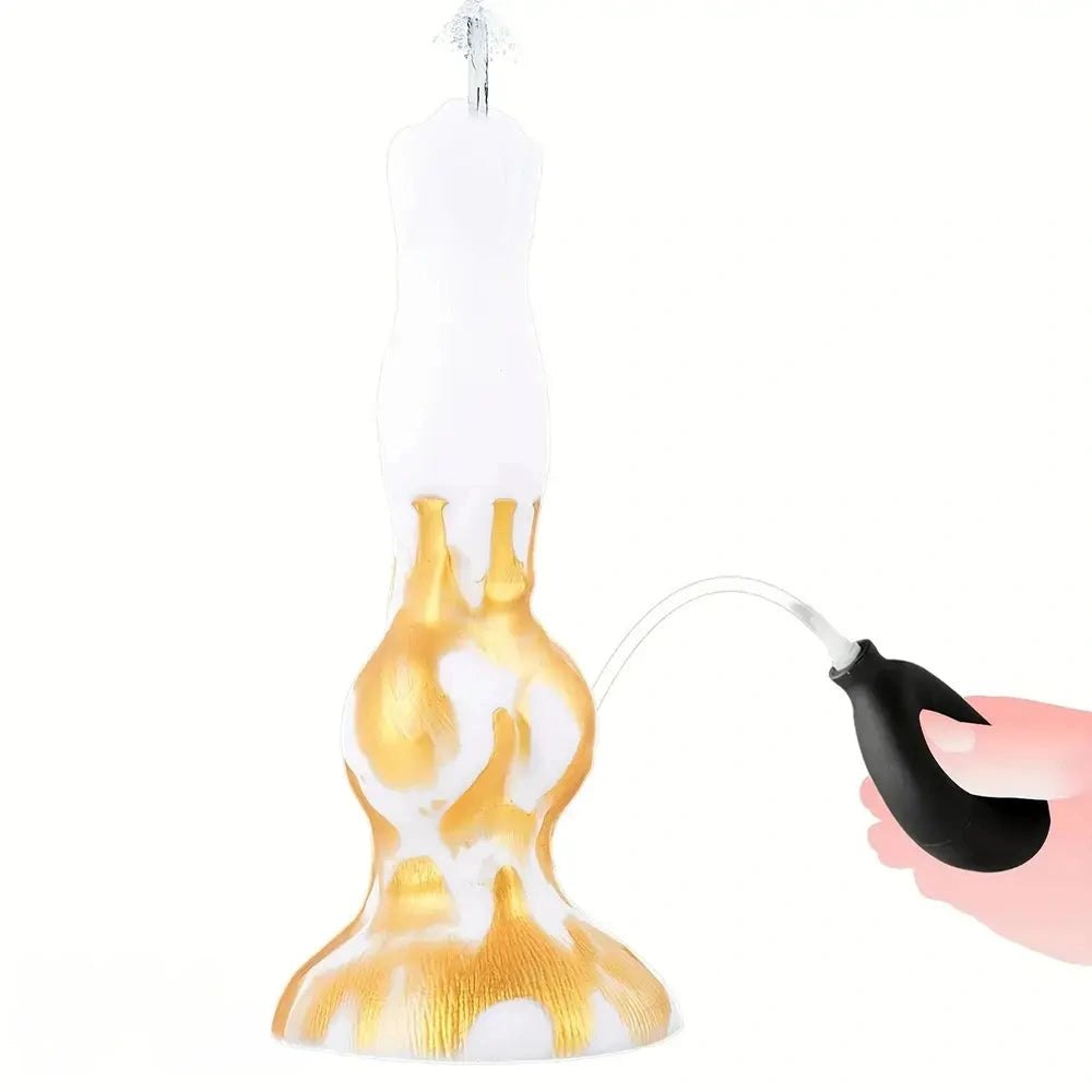 B knotted fox silicone dildo