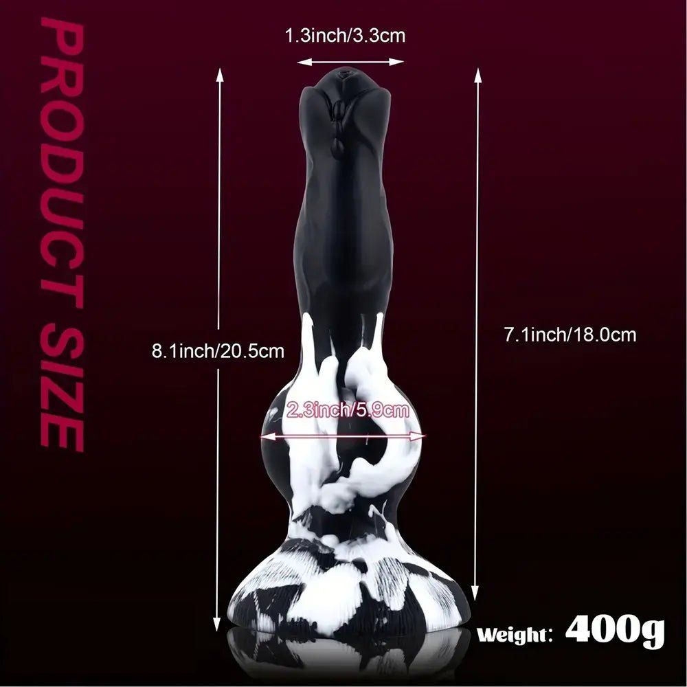 Knotted fox silicone dildo, photo 12