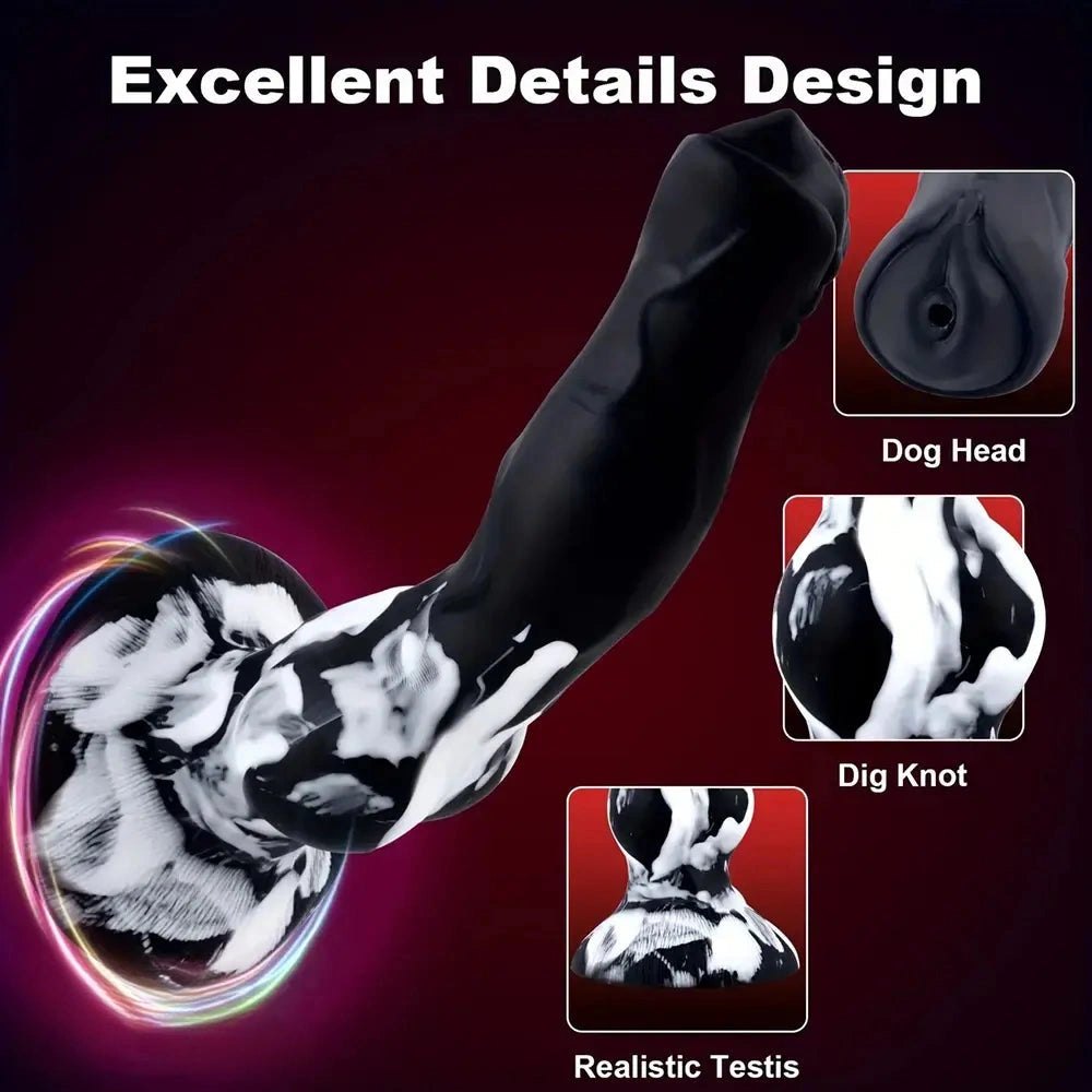 Knotted fox silicone dildo, photo 3