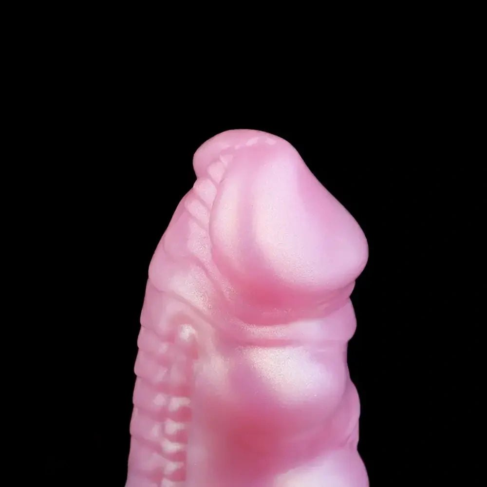 Silicone knotted cock extender, hollow sheath design, photo 10