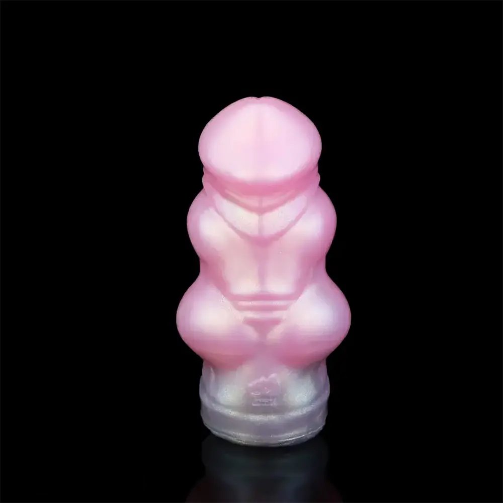 Silicone knotted cock extender, hollow sheath design, photo 7