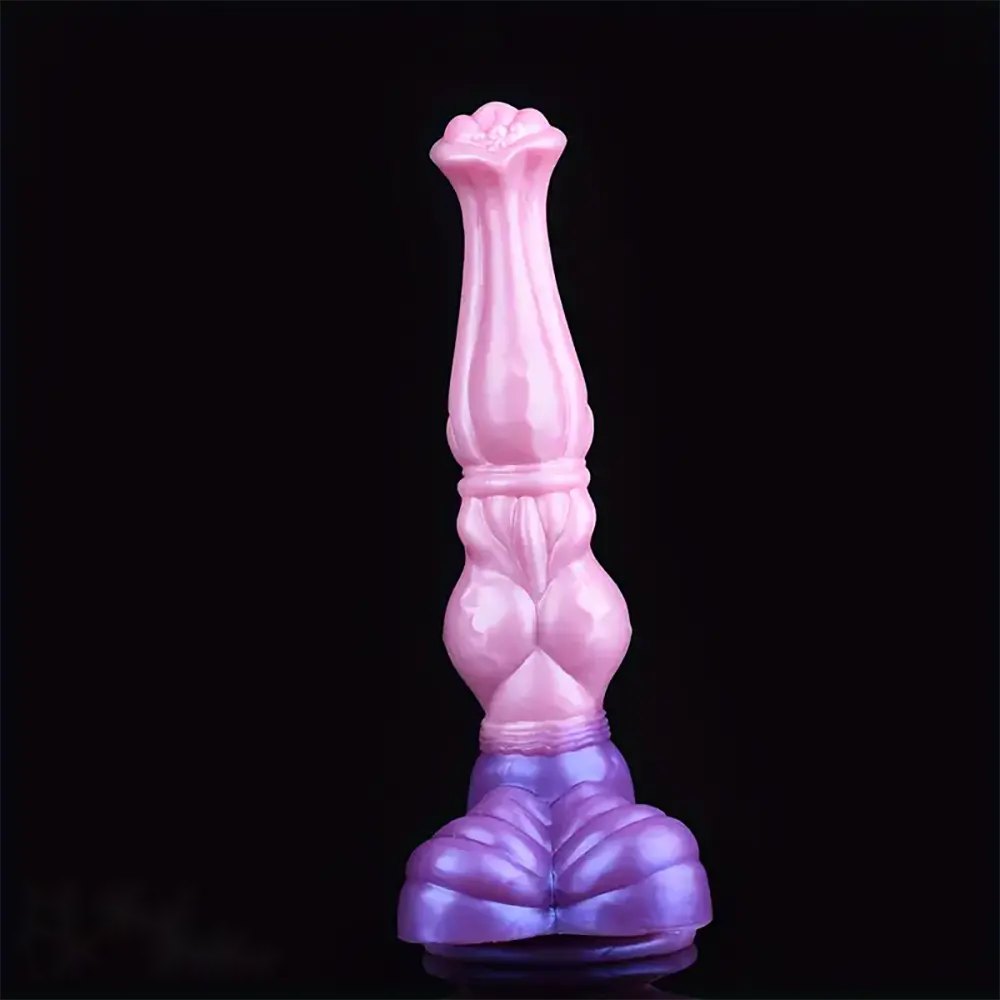 Knotted horse-shaped silicone fantasy dildo, photo 1