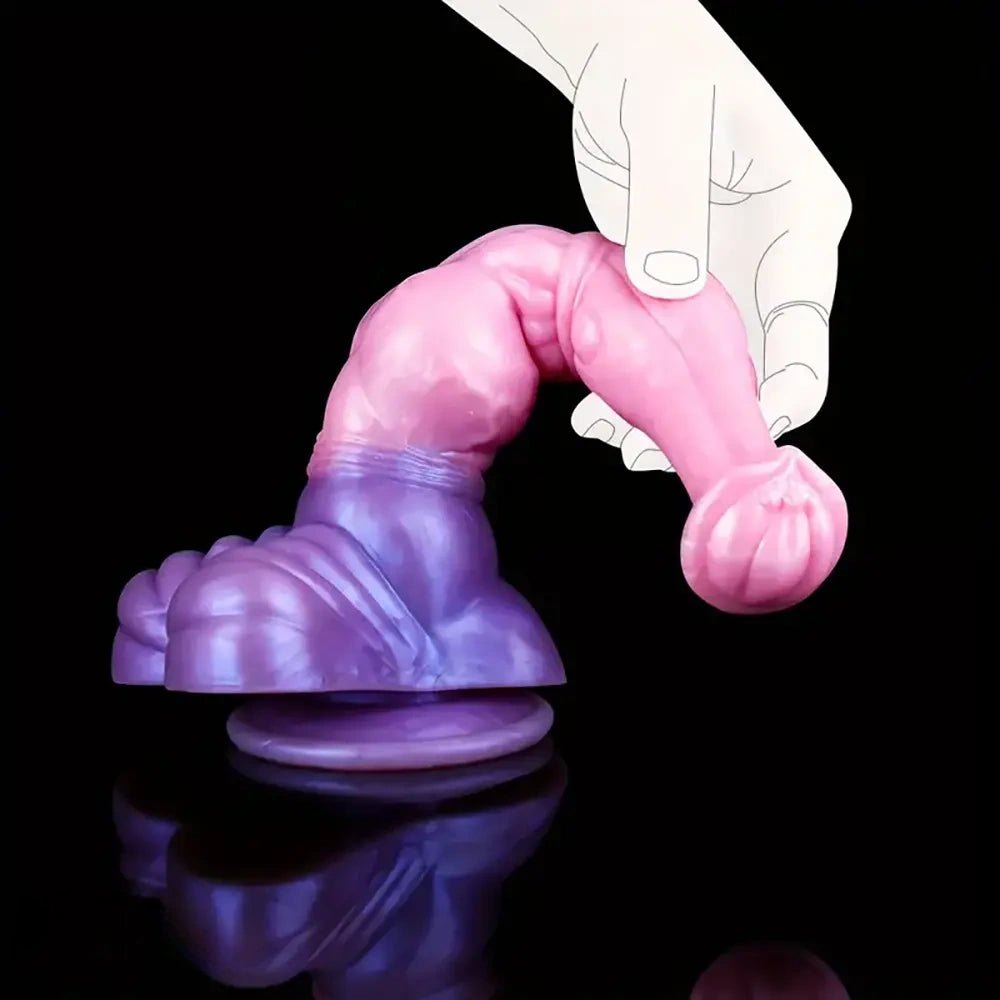 Knotted horse-shaped silicone fantasy dildo, photo 5
