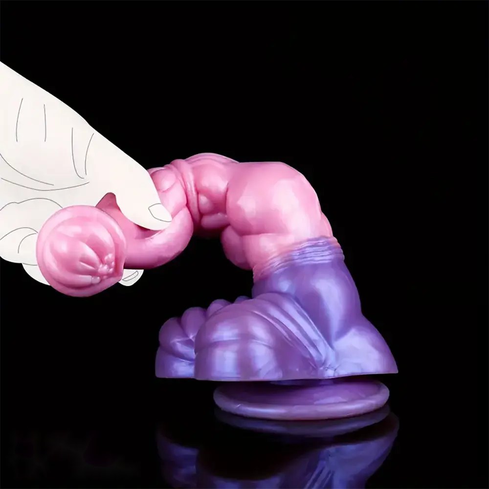 Knotted horse-shaped silicone fantasy dildo, photo 8