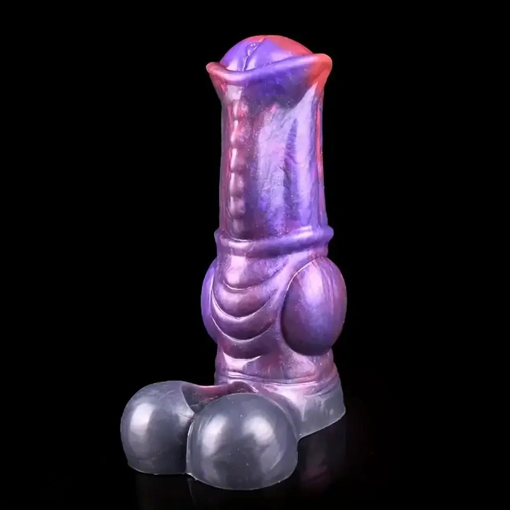 Mixed color knotted horse dildo, photo 1