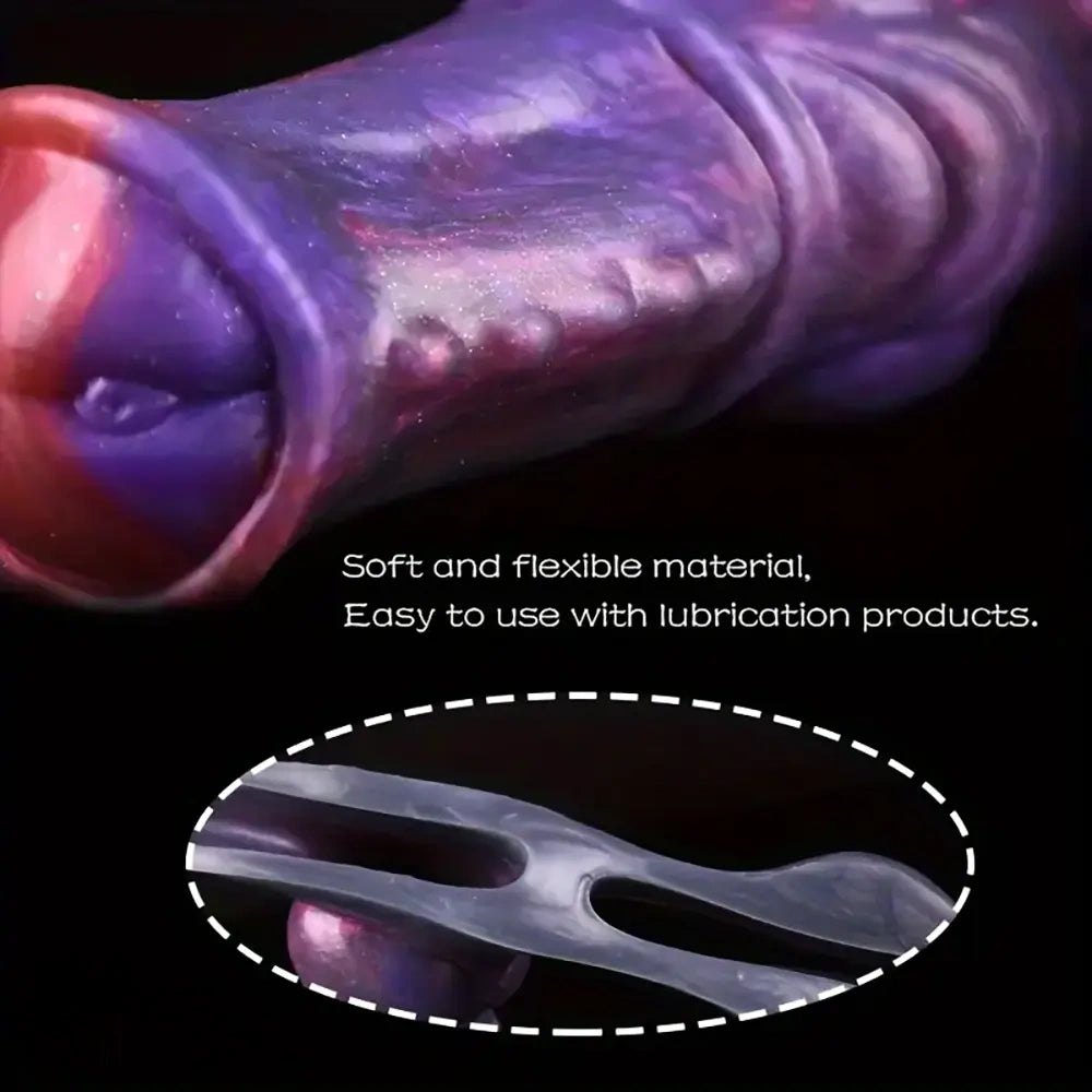 Mixed color knotted horse dildo, photo 5
