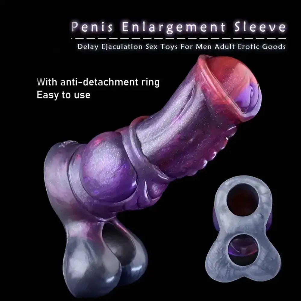 Mixed color knotted horse dildo, photo 6