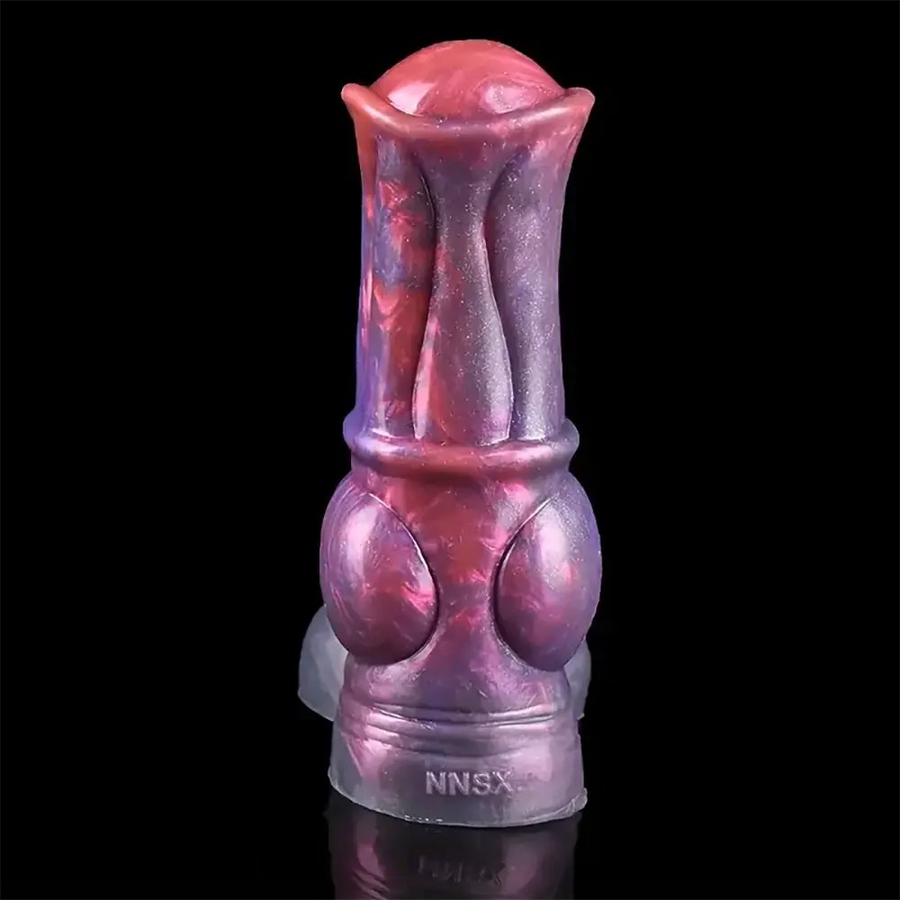 Mixed color knotted horse dildo, photo 7