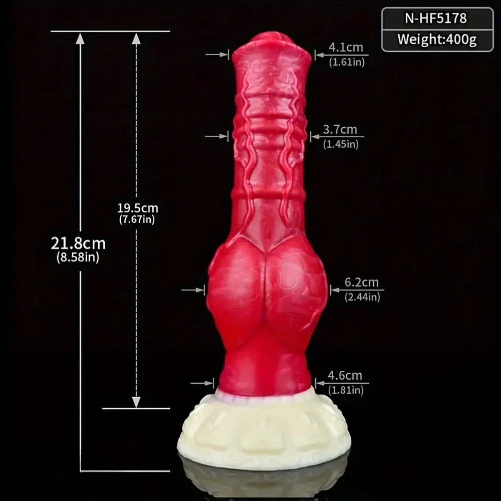 Knotted horse-style fantasy dildo, photo 12
