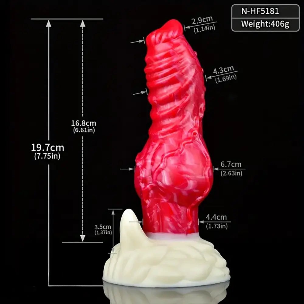 Knotted horse-style fantasy dildo, photo 8