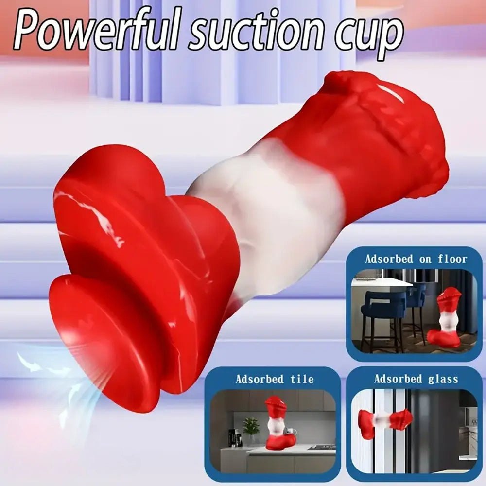 Knotted horse-style silicone dildo, photo 12