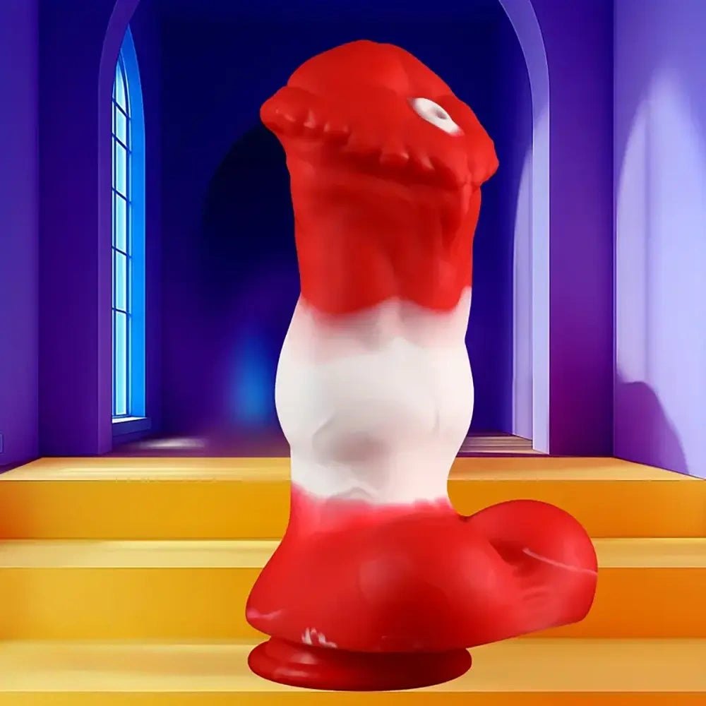 Knotted horse-style silicone dildo, photo 6