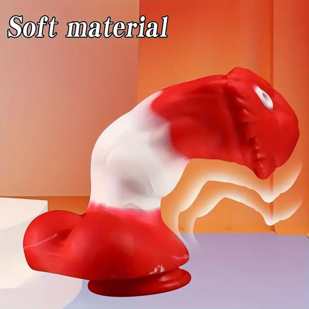 Knotted horse-style silicone dildo, photo 9