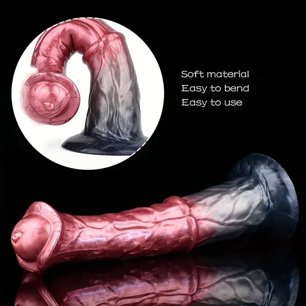 Knotted horse-style silicone dildo, photo 2