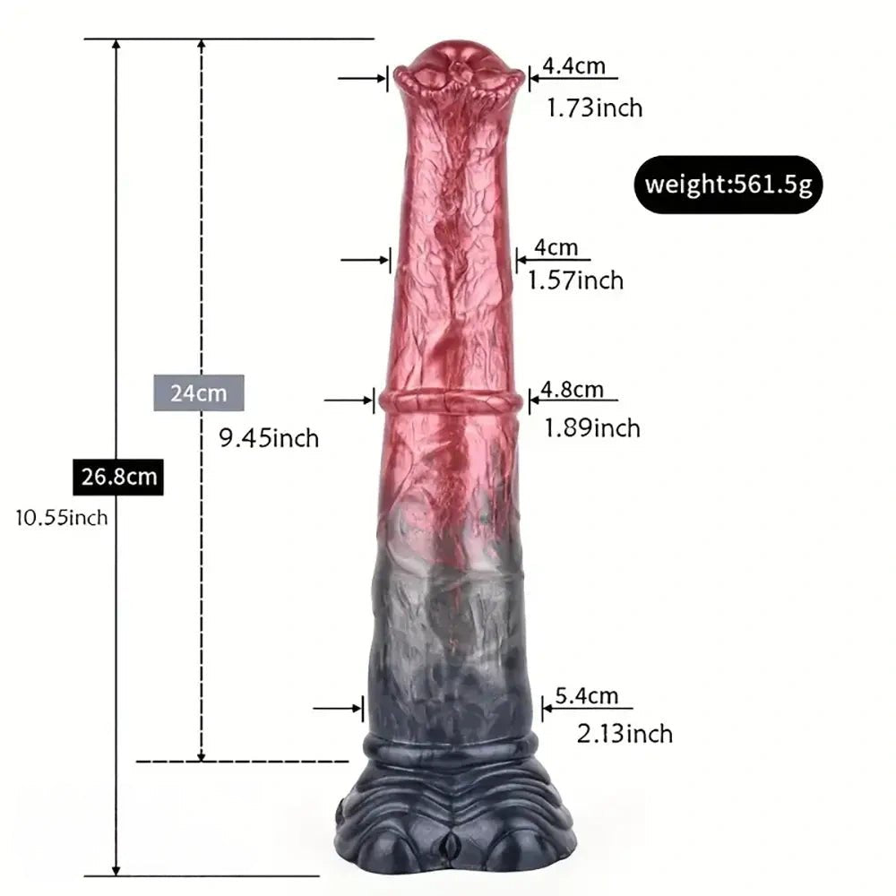 Knotted horse-style silicone dildo, photo 5