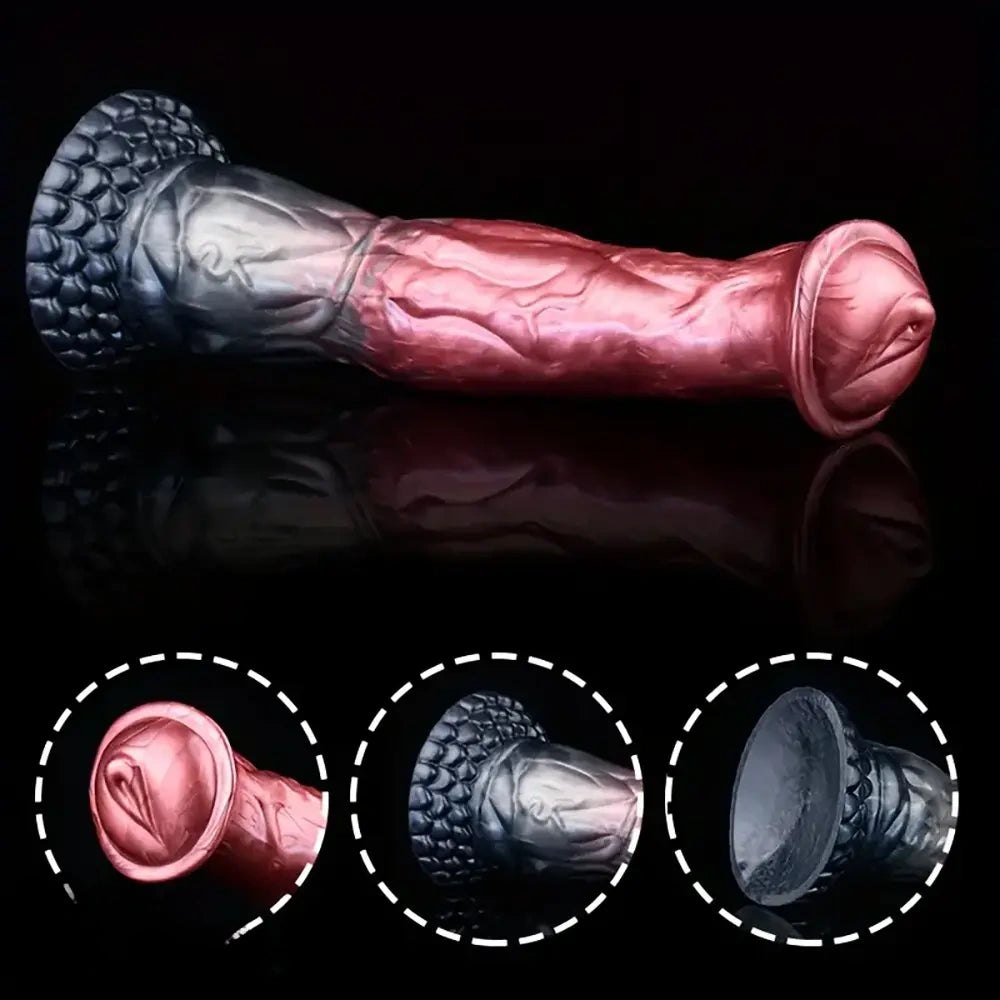 Knotted horse-style silicone dildo, photo 7
