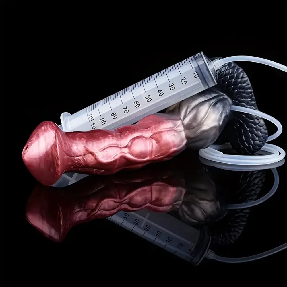 Ombre knotted horse-style silicone dildo, photo 10