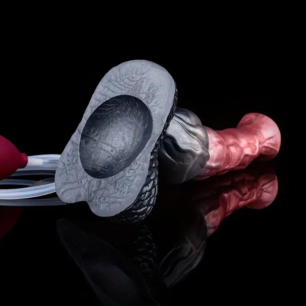Ombre knotted horse-style silicone dildo, photo 12