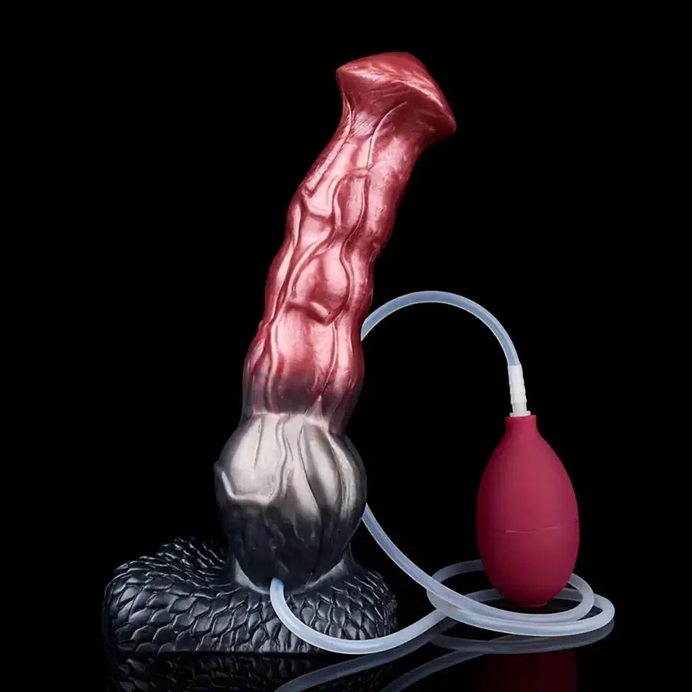 Ombre knotted horse-style silicone dildo, photo 3