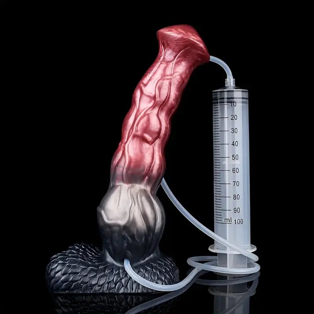 Ombre knotted horse-style silicone dildo, photo 5