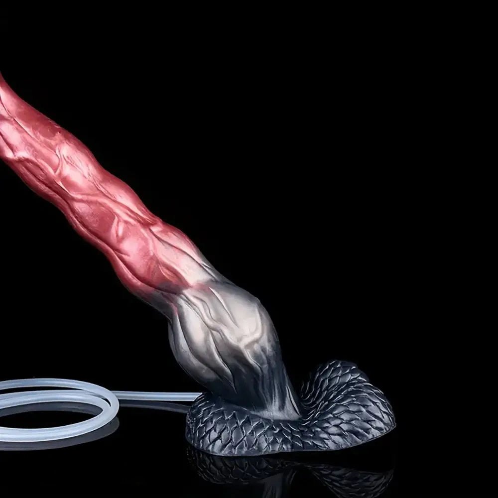 Ombre knotted horse-style silicone dildo, photo 6