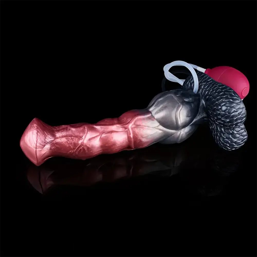Ombre knotted horse-style silicone dildo, photo 7