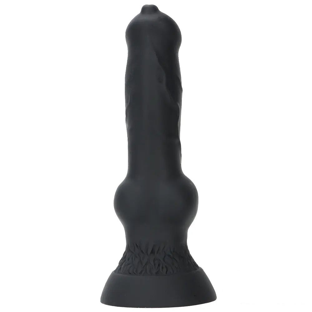 Knotted animal-style silicone dildo with suction cup base, photo 14
