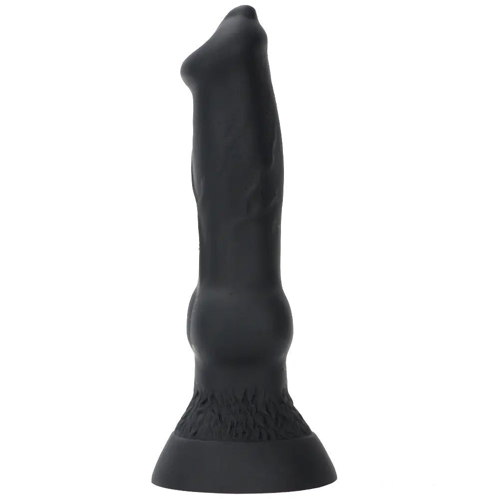 Knotted animal-style silicone dildo with suction cup base, photo 15