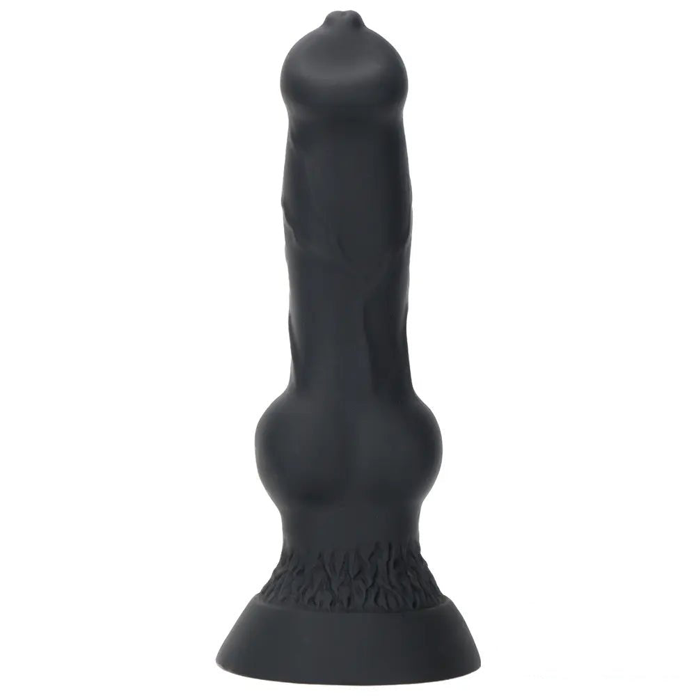 Knotted animal-style silicone dildo with suction cup base, photo 2