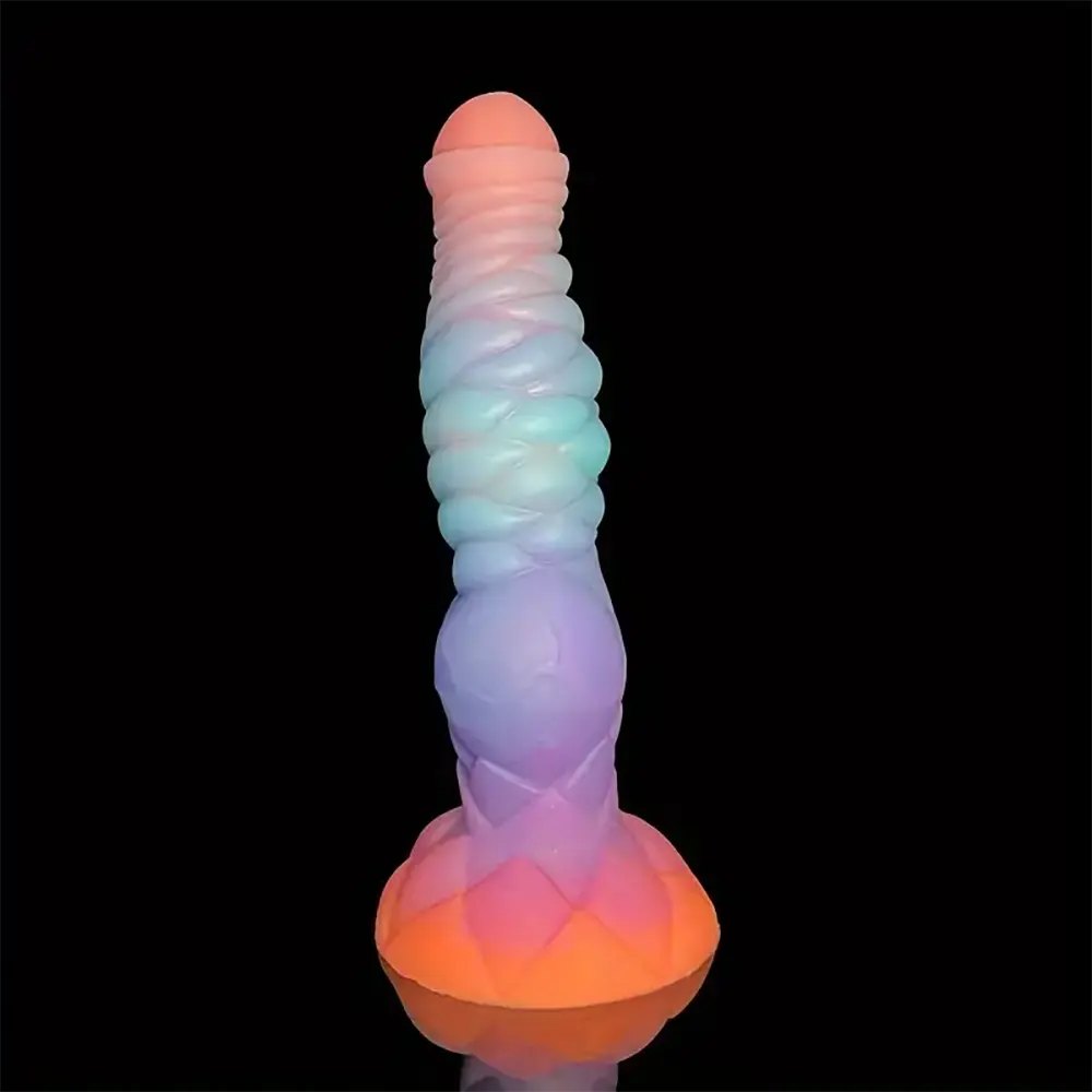 Luminous knotted animal-style dildo, photo 2