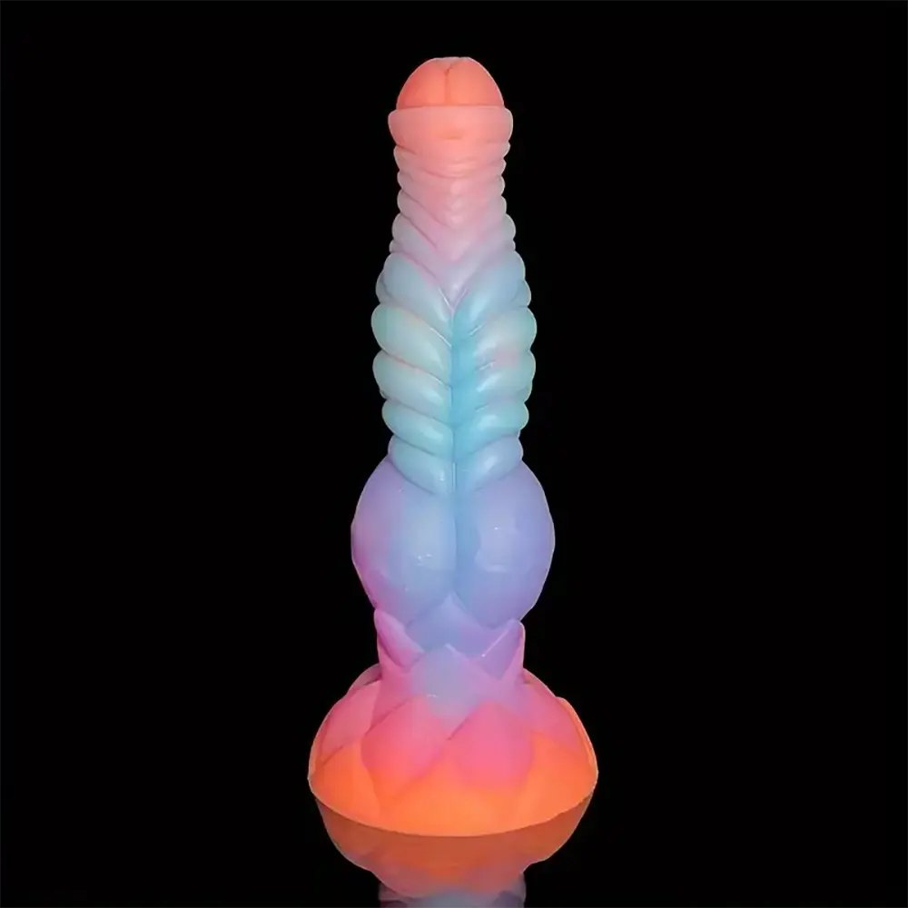Luminous knotted animal-style dildo, photo 5