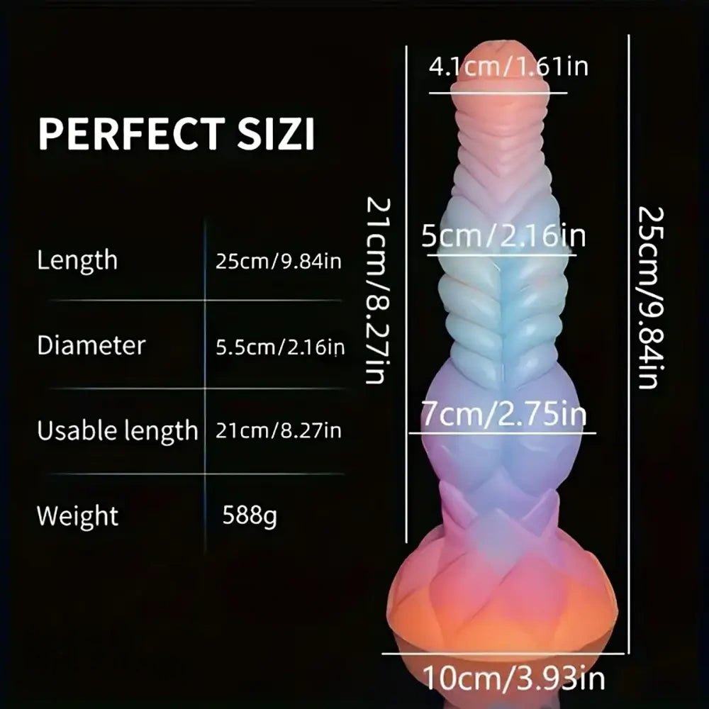 Luminous knotted animal-style dildo, photo 6