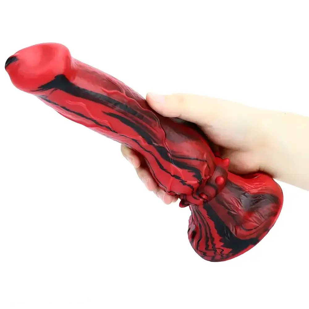 Marbled knotted animal dildo, photo 1