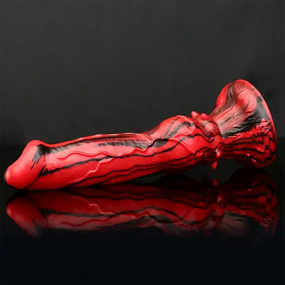 Marbled knotted animal dildo, photo 2