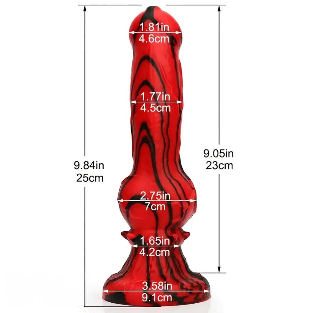 Marbled knotted animal dildo, photo 5