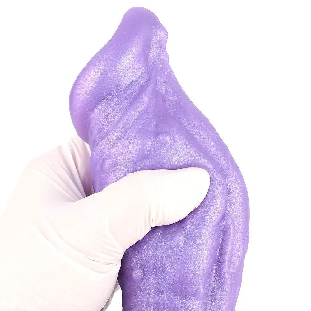 Purple and blue ombre knotted monster fantasy dildo, photo 10