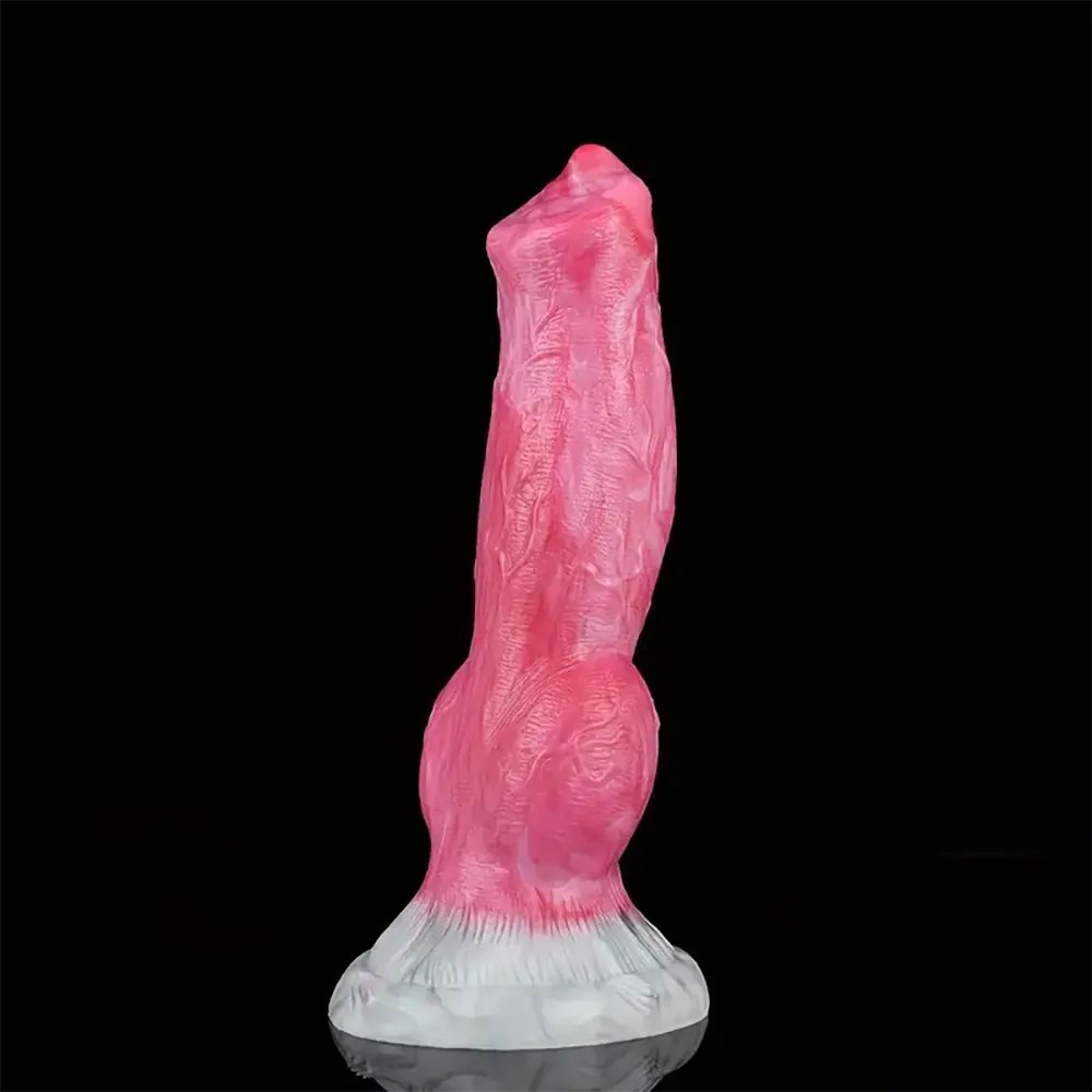 Marbled silicone knotted animal dildo, photo 10