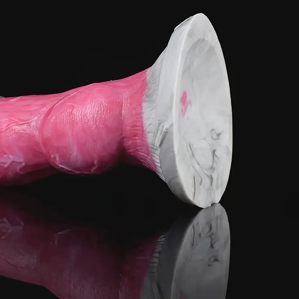 Marbled silicone knotted animal dildo, photo 9