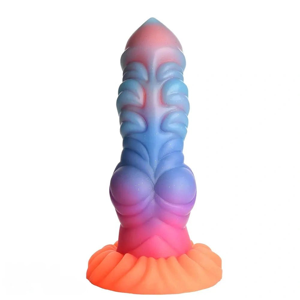 Knotted animal-style silicone dildo, photo 1