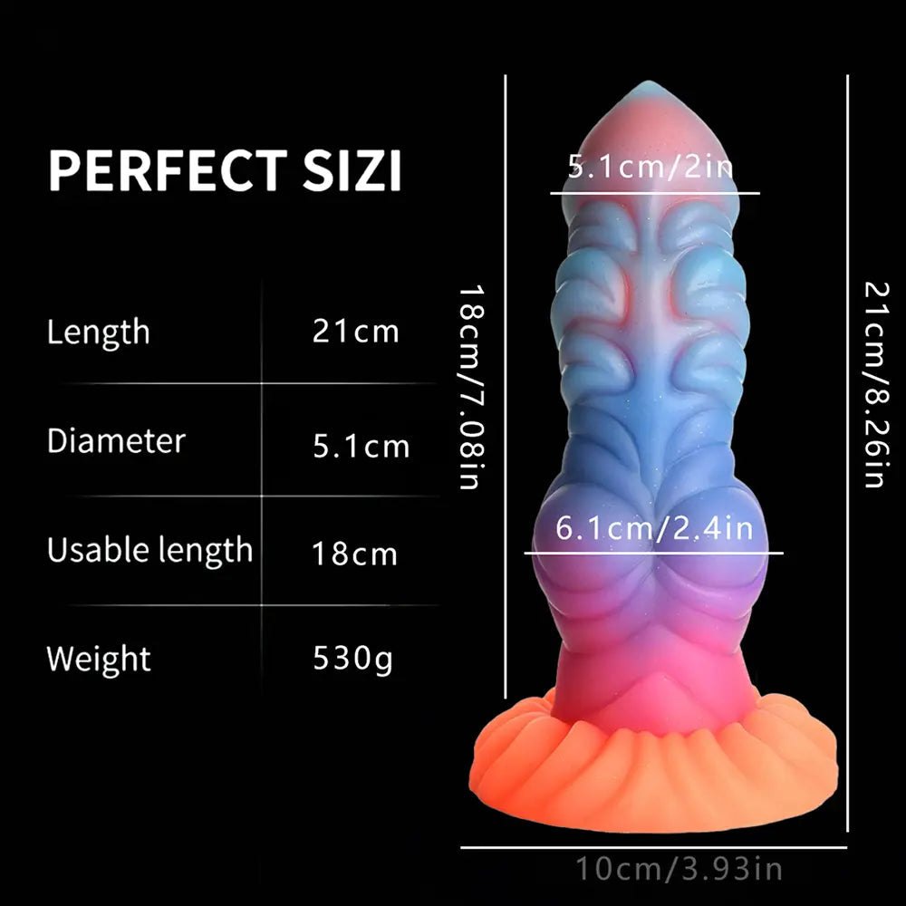 Knotted animal-style silicone dildo, photo 15