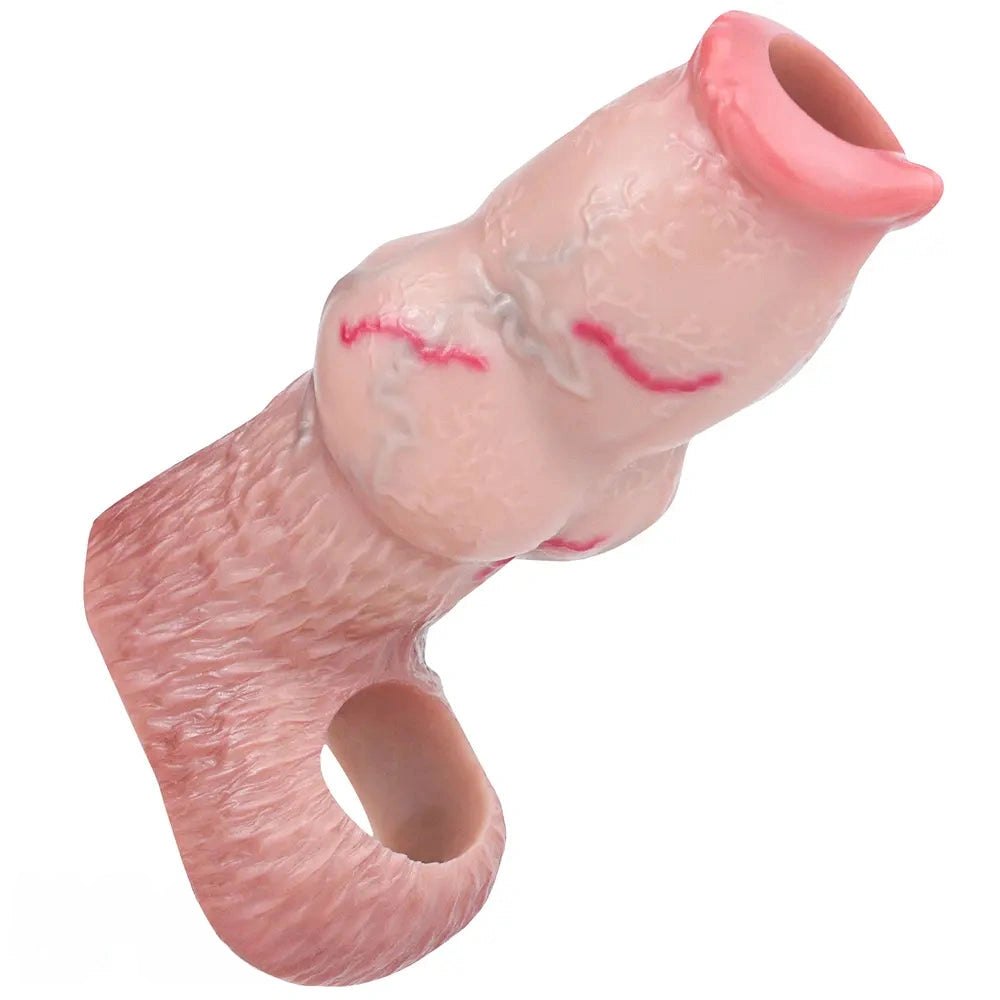 Flesh tone knotted silicone animal dildo, photo 10