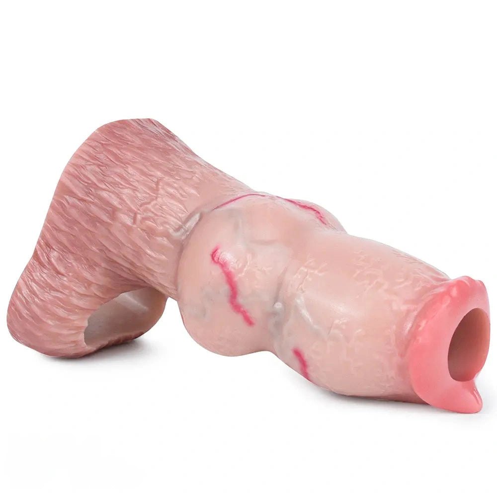 Flesh tone knotted silicone animal dildo, photo 11