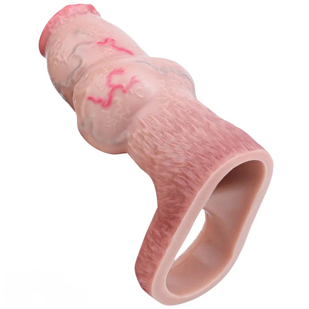 Flesh tone knotted silicone animal dildo, photo 13