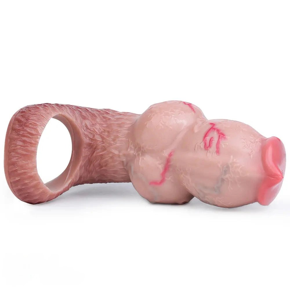 Flesh tone knotted silicone animal dildo, photo 15