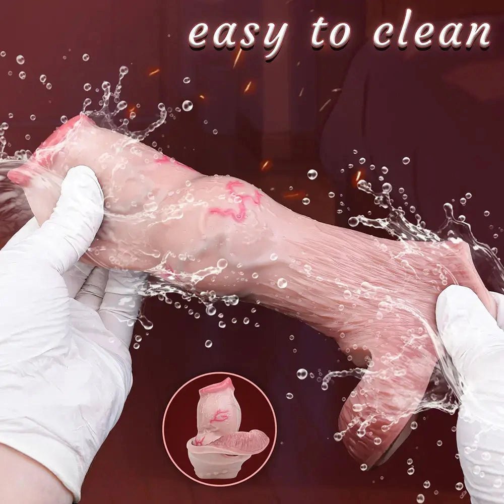 Flesh tone knotted silicone animal dildo, photo 4
