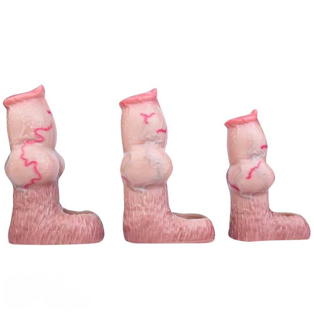 Flesh tone knotted silicone animal dildo, photo 8